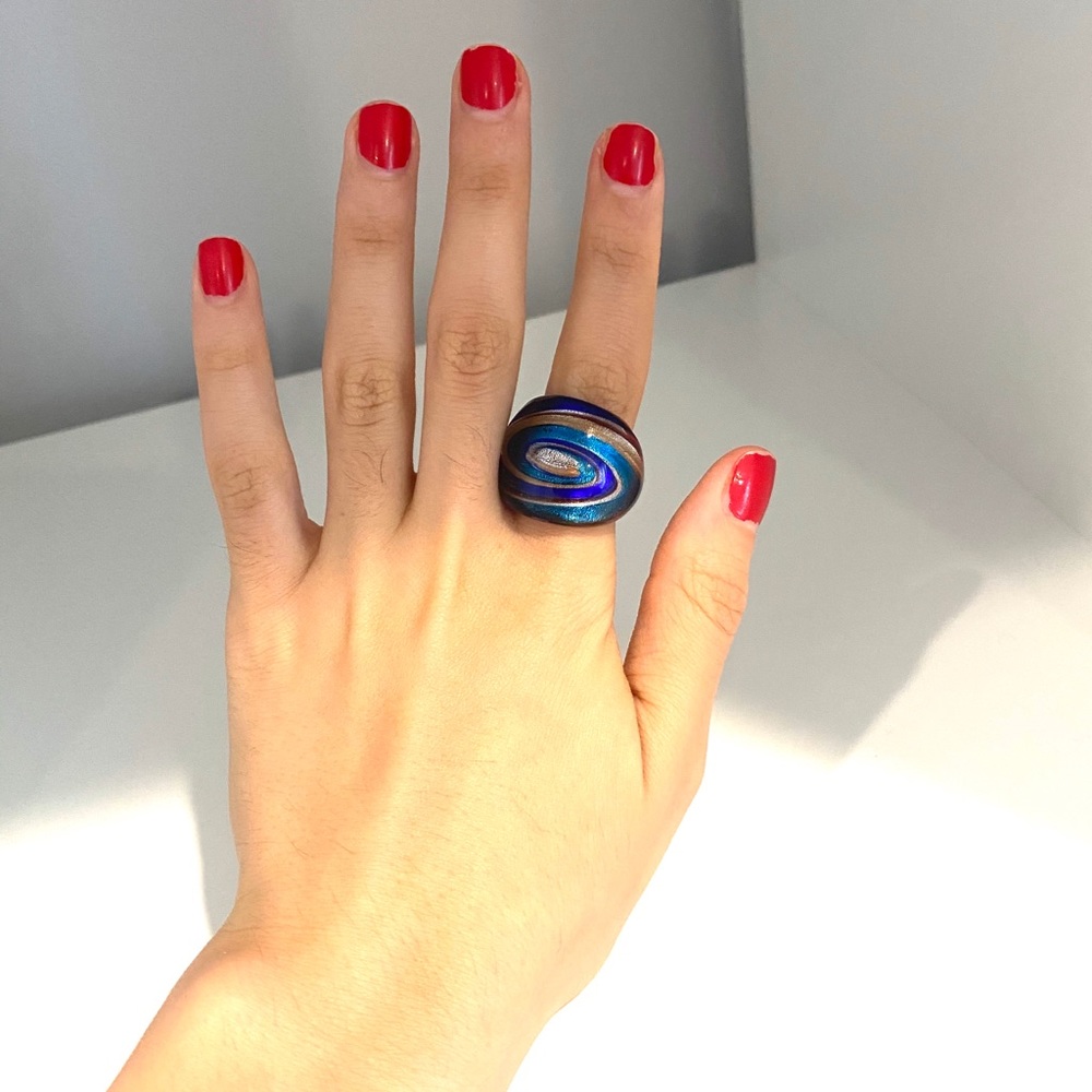 Multicolor handmade ring Sz 7